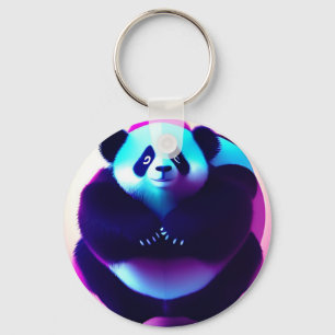 Sumo Panda The Bamboo Gnasher, Round Keyring