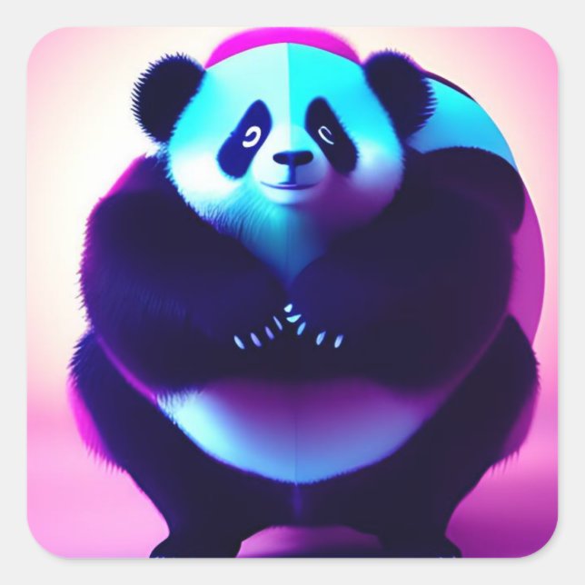 Sumo Panda The Bamboo Gnasher, Stickers (Front)