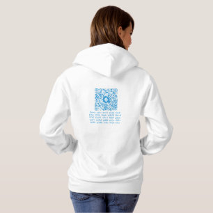 SUMO QR-Clothes, Back QR-Code/Text Hoodie