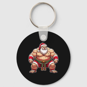 Sumo Santa Japanese Wrestler Japan Cool Christmas  Keychain