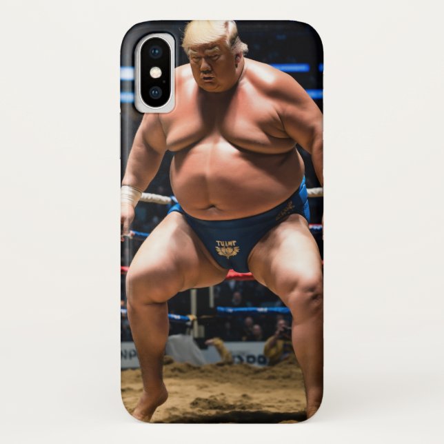 Sumo Showdown: Action Shot of Donald Trump in the  Case-Mate iPhone Case (Back)