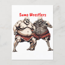 Sumo Skeleton Wrestlers In Action 