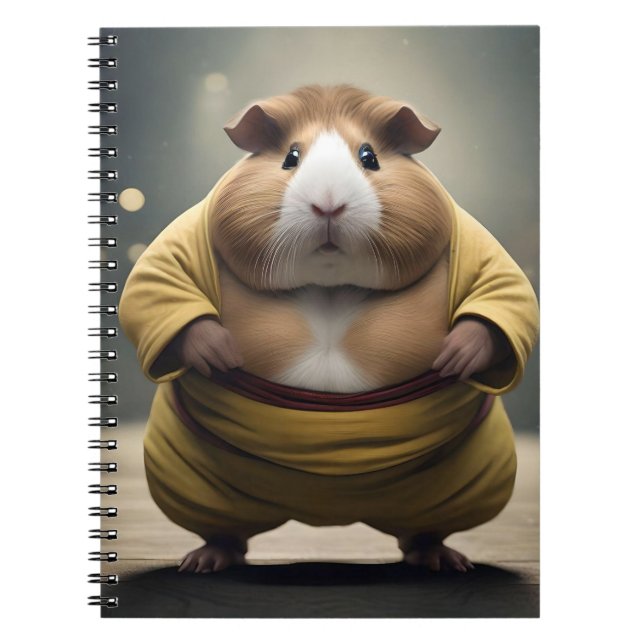 "Sumo Squeakdown: The Mighty Guinea Pig Wrestler" Notebook (Front)