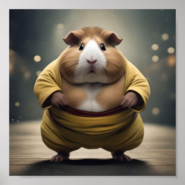 "Sumo Squeakdown: The Mighty Guinea Pig Wrestler" Poster (Front)