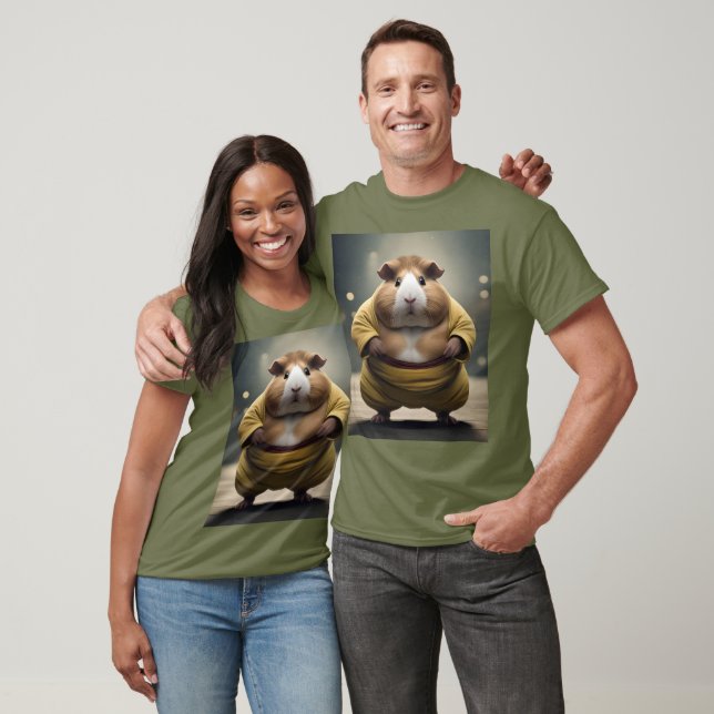 "Sumo Squeakdown: The Mighty Guinea Pig Wrestler" T-Shirt (Unisex)