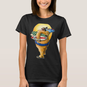 Sumo Surf Wrestling Vintage Sumo Wrestler Retro Su T-Shirt