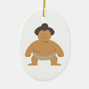 Sumo Wrestler Ceramic Ornament