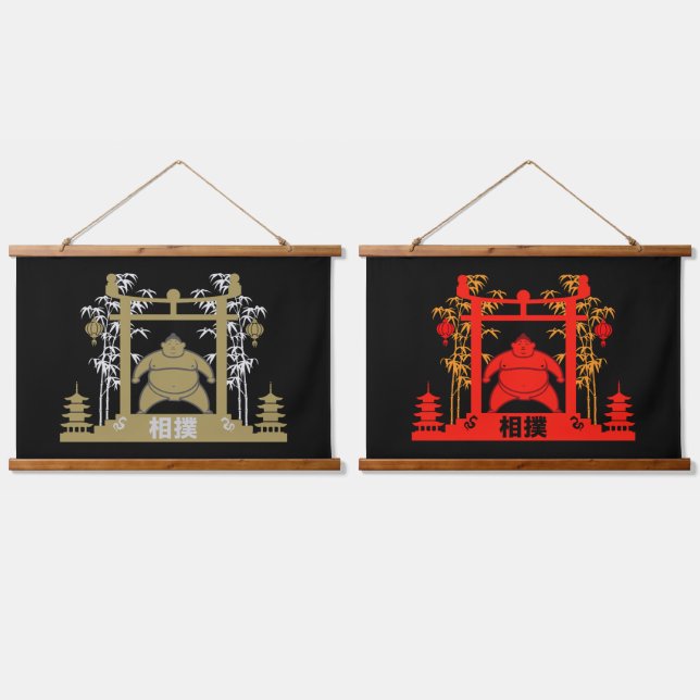 Sumo Wrestler Hanging Tapestry (Double)