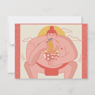 Sumo Wrestler Postcard