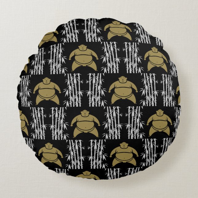 Sumo Wrestler Round Pillow (Front)