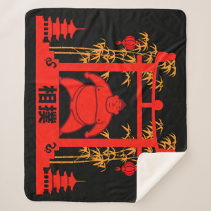 Sumo Wrestler Sherpa Blanket