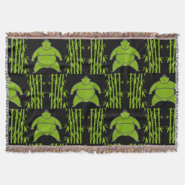 Sumo Wrestler Throw Blanket (Front)
