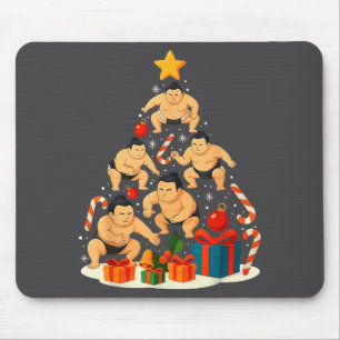 Sumo Wrestling Japanese Sumo Wrestler Christmas Tr Mouse Pad