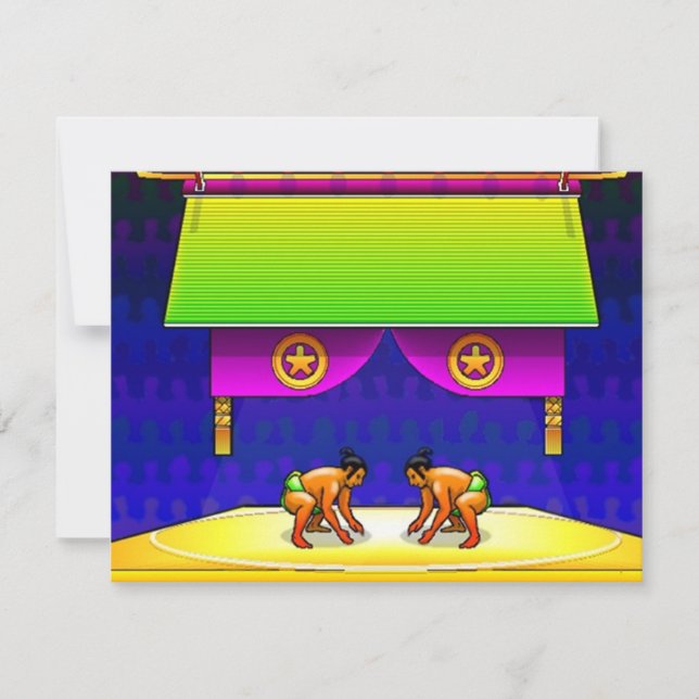 SUMO WRESTLING PARTY BIRTHDAY INVITE INVITATION (Front)