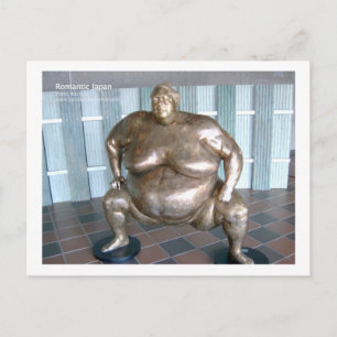 Sumo Wrestling Sculpture, Japan Postcard