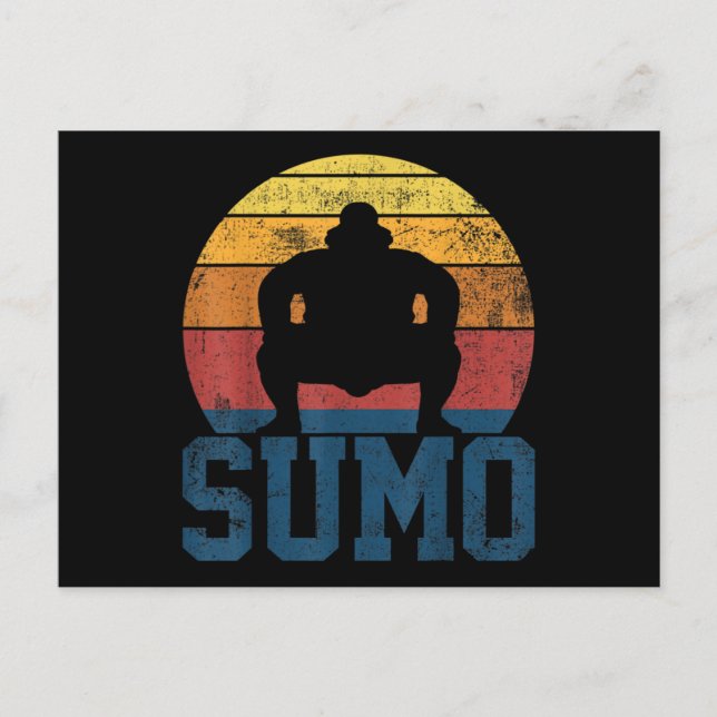 Sumo Wrestling Sumo Wrestler Vintage Postcard (Front)