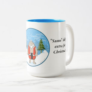 Sumothing Extra at Christmas Two-Tone Coffee Mug