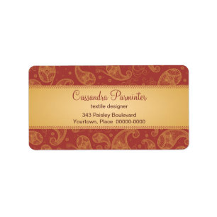 Sumptuous Paisley Address Labels