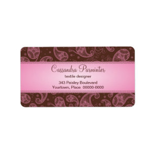 Sumptuous Paisley Address Labels