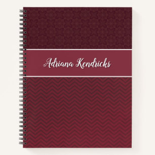 Sumptuous Red Patterns Custom Notebook