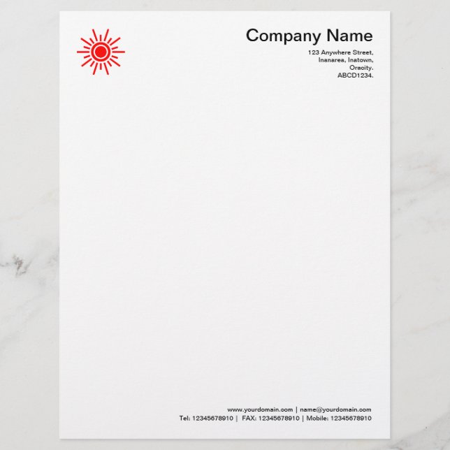 Sun 02 - Red Letterhead (Front)