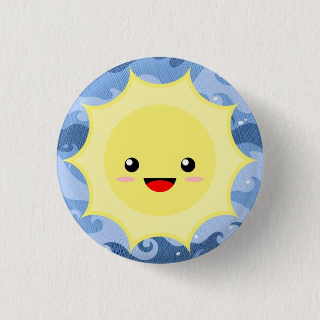 Sun 1 Inch Round Button (Front)