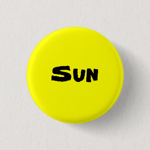 Sun 1 Inch Round Button