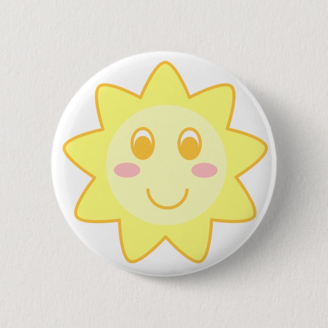 Sun 2 Inch Round Button (Front)