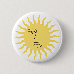 Sun 2 Inch Round Button