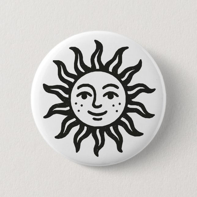 Sun 2 Inch Round Button (Front)