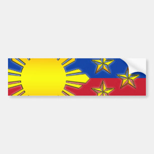 Sun and 3 Stars Bumper Sticker