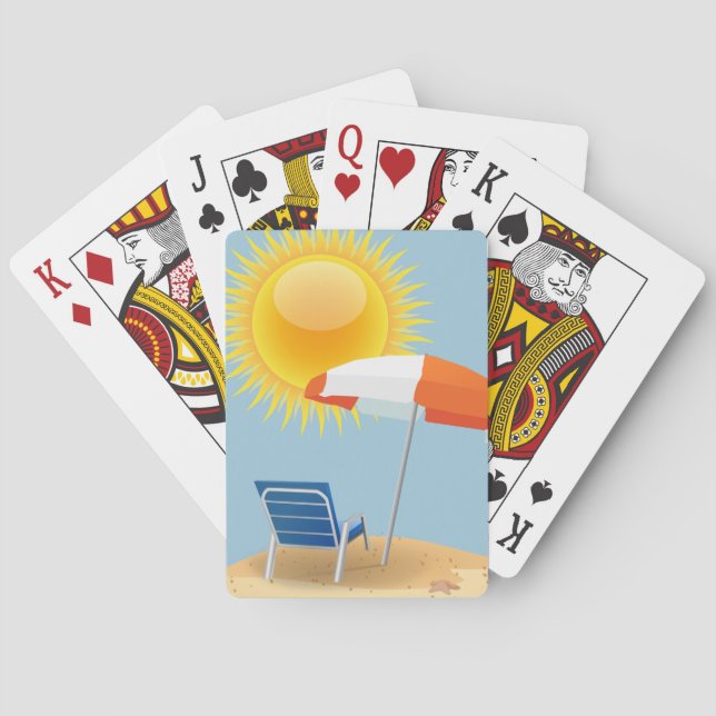 Sun and Beach Umbrella Playing Cards (Back)
