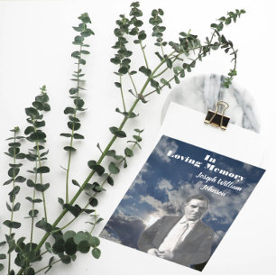 Sun and Clouds Memorial Service Photo   Quote Program
