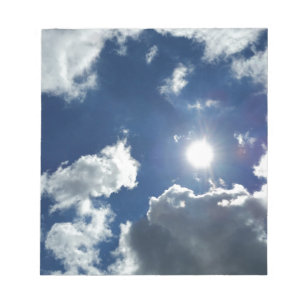 sun and clouds notepad
