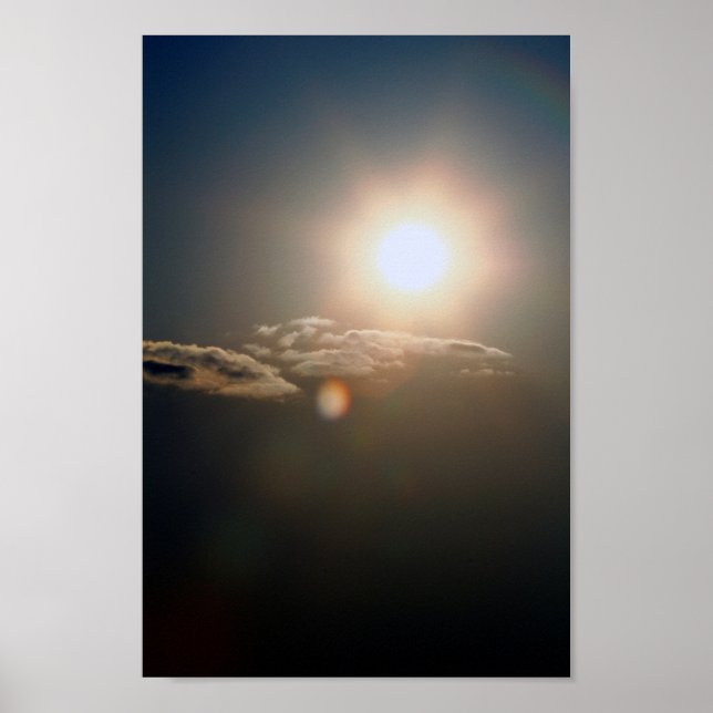 Sun and Clouds with Blue sky Poster (Front)