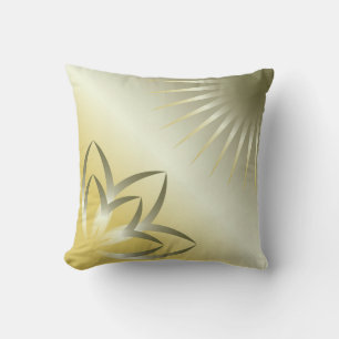 sun and flower throw pillow