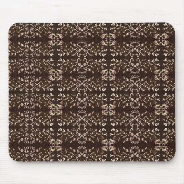 Sun And Flowers Pattern Mouse Pad (Front)
