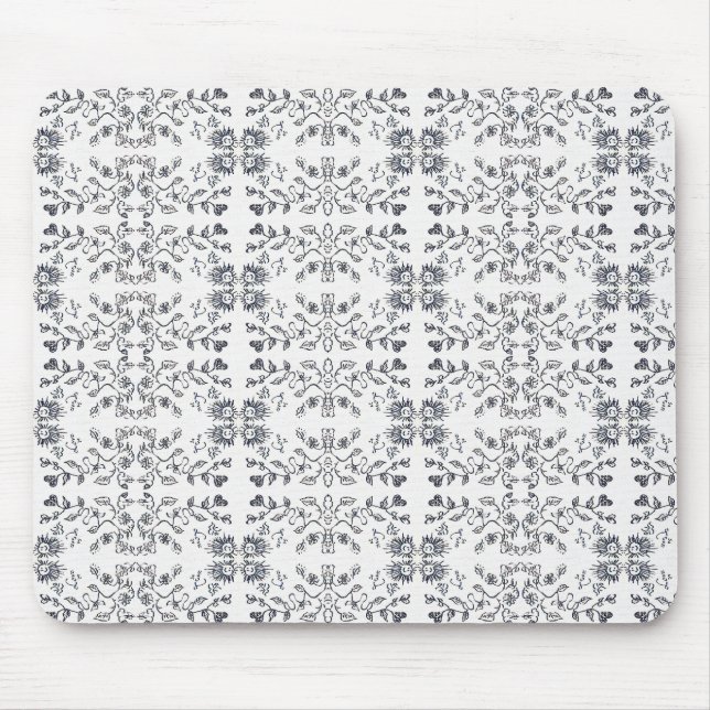 Sun And Flowers Pattern Mouse Pad (Front)