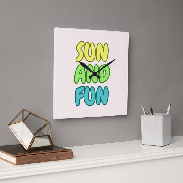 Sun And Fun Acrylic Wall Clock (Office)
