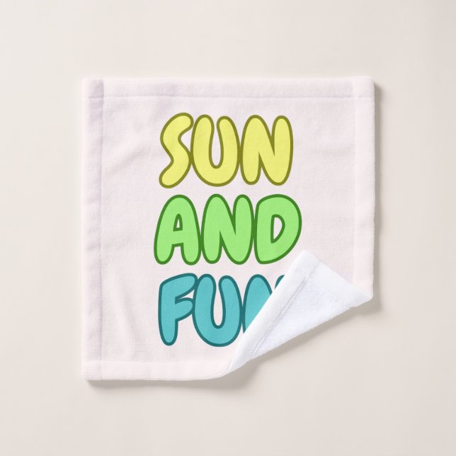 Sun And Fun Bathroom Towel Set (Wash Cloth)