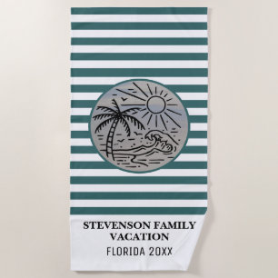 Sun and Fun Family Vacation Beach Towel