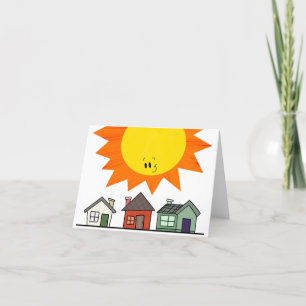 Sun and Houses card