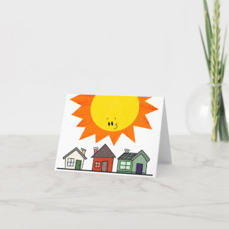 Sun and Houses card
