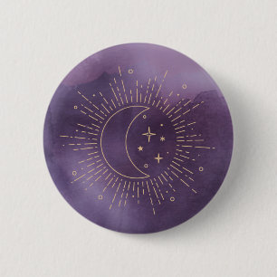Sun and Moon 2 Inch Round Button