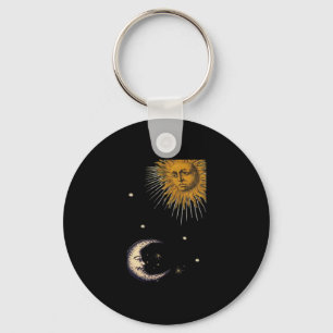 Sun And Moon 90s Whimsigoth Design Keychain
