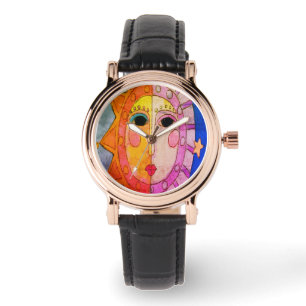 Sun and Moon Abstract Wearable Art Watch