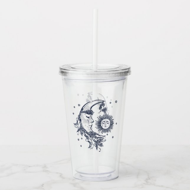 Sun and Moon Acrylic Tumbler (Front)