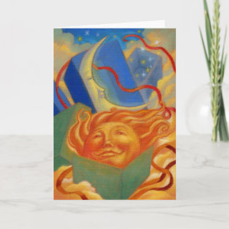 Sun and moon birthday card