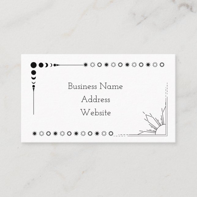 Sun and Moon business cards (Front)