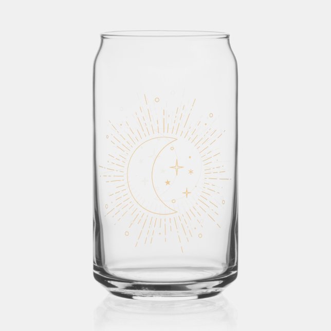 Sun and Moon Can Glass (Front)